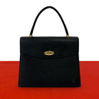 Louis Vuitton Vintage Malesherbes Epi Leather Handle Mini Tote Bag Noir