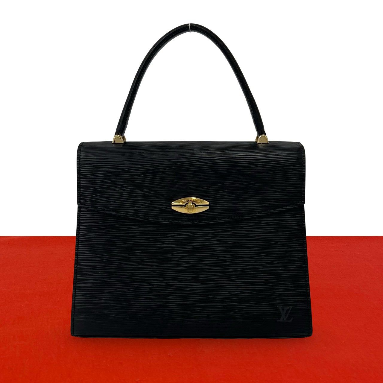 Louis Vuitton Vintage Malesherbes Epi Leather Handle Mini Tote Bag Noir