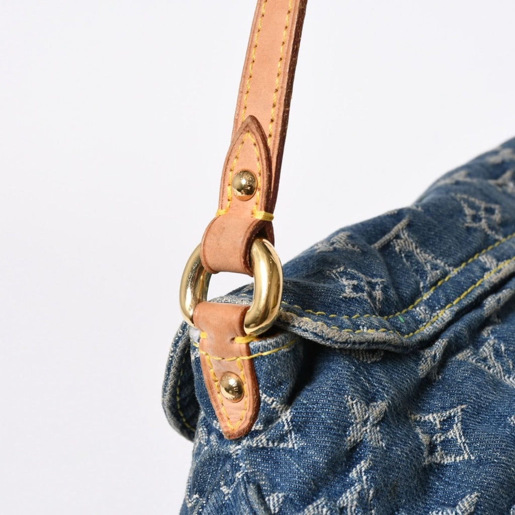 Louis Vuitton Mini Pleaty Bag Monogram Denim Indigo Blue — view 6