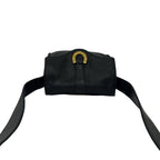 Gucci Vintage Horseshoe Logo Leather Shoulder Bag Pochette Black — view 4