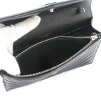 Saint Laurent Cassandra Envelope Chain Wallet Leather Black Shoulder Bag — view 8