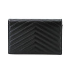 Saint Laurent Cassandra Envelope Chain Wallet Leather Black Shoulder Bag — view 3