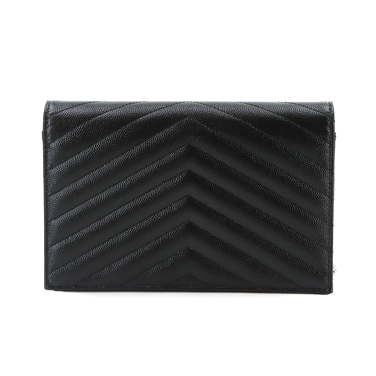 Saint Laurent Cassandra Envelope Chain Wallet Leather Black Shoulder Bag — view 3