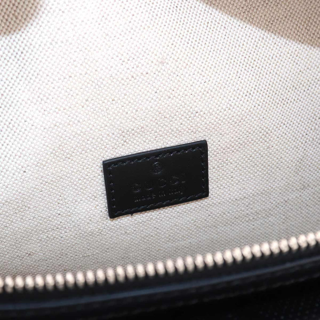 Gucci GG Embossed Belt Bag Leather Black Silver — view 8