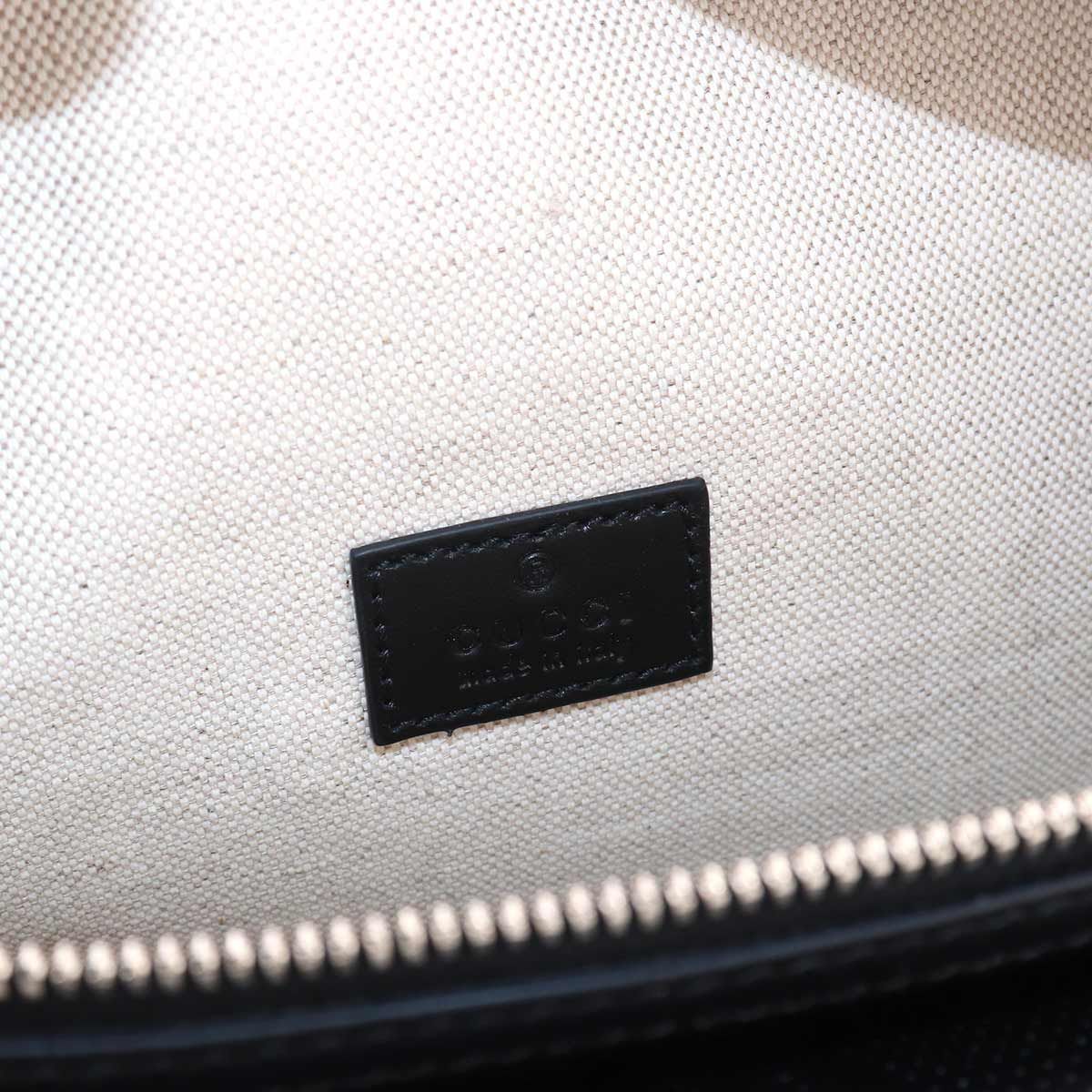 Gucci GG Embossed Belt Bag Leather Black Silver — view 8