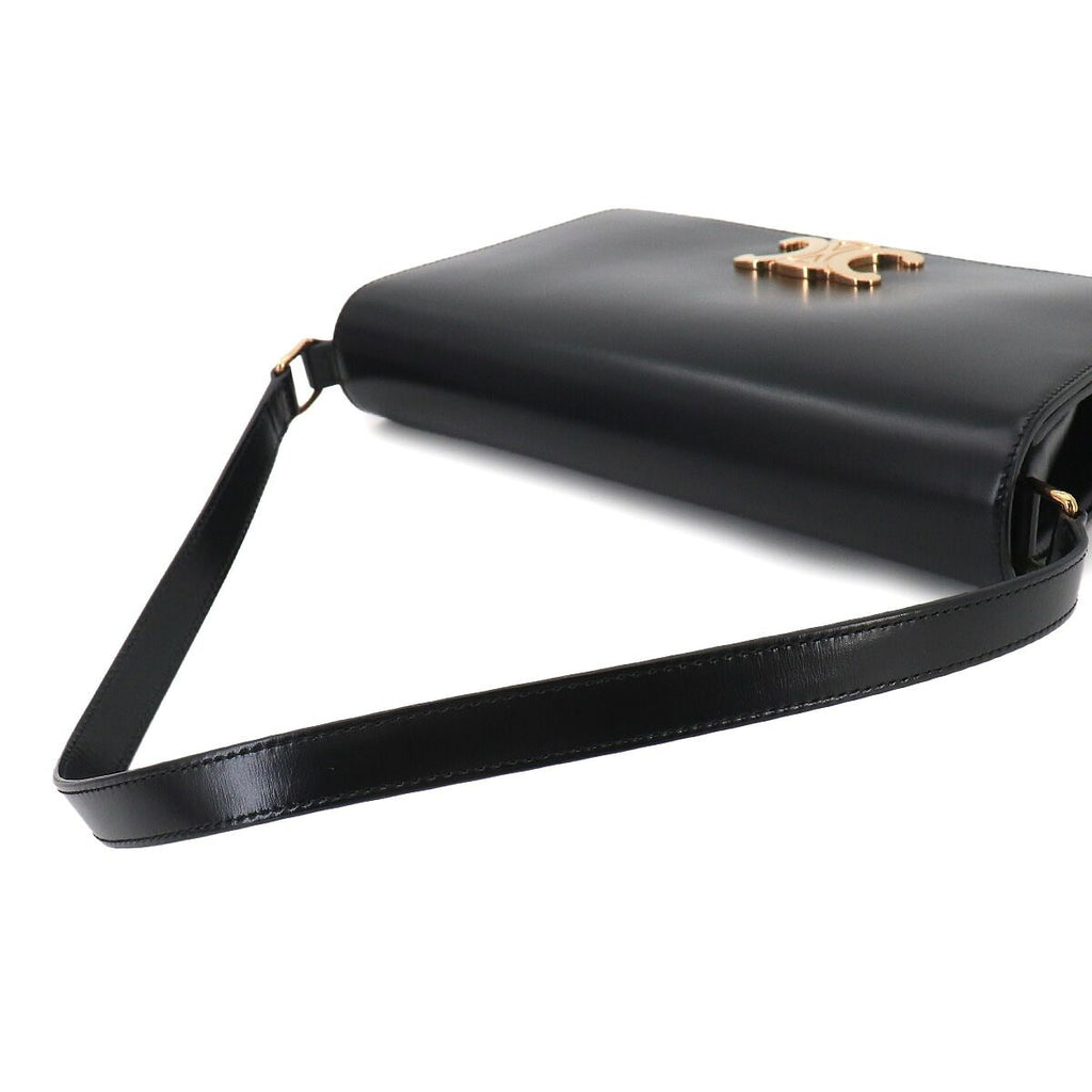 Celine Triomphe Trapeze 2-Way Shoulder Clutch Leather Black — view 6