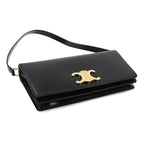 Celine Triomphe Trapeze 2-Way Shoulder Clutch Leather Black — view 5