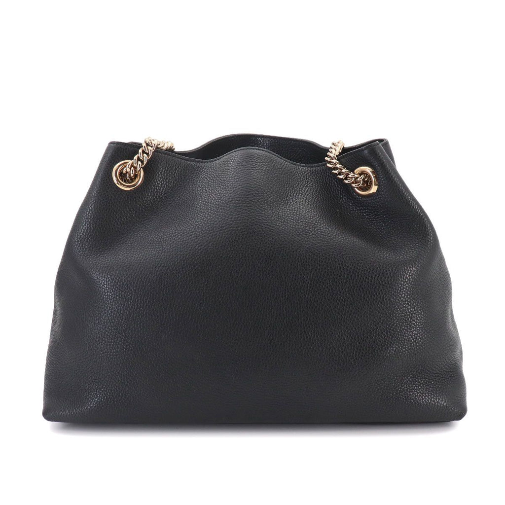 Gucci Interlocking Soho Chain Tote Bag Leather Black — view 2