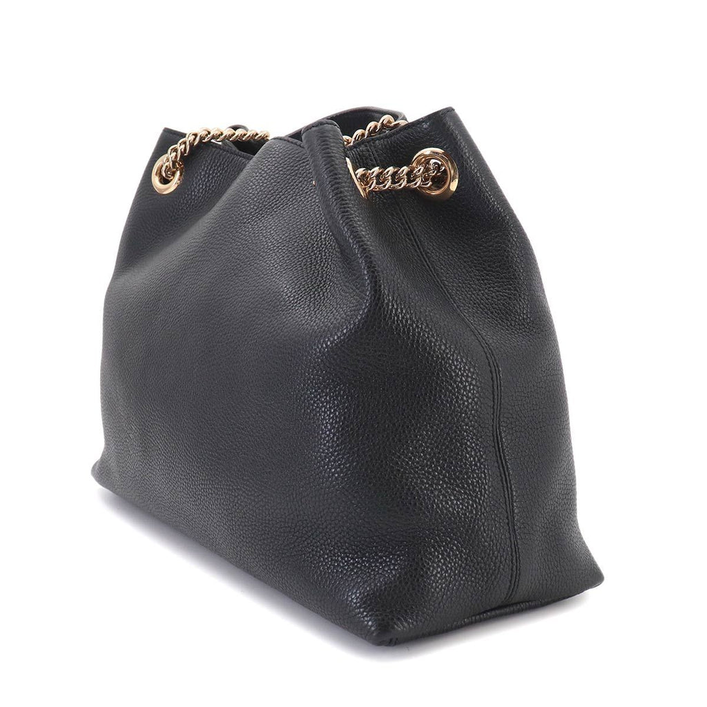 Gucci Interlocking Soho Chain Tote Bag Leather Black — view 3
