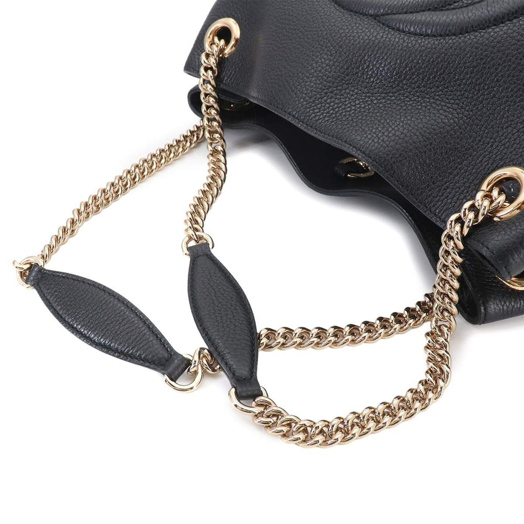 Gucci Interlocking Soho Chain Tote Bag Leather Black — view 5