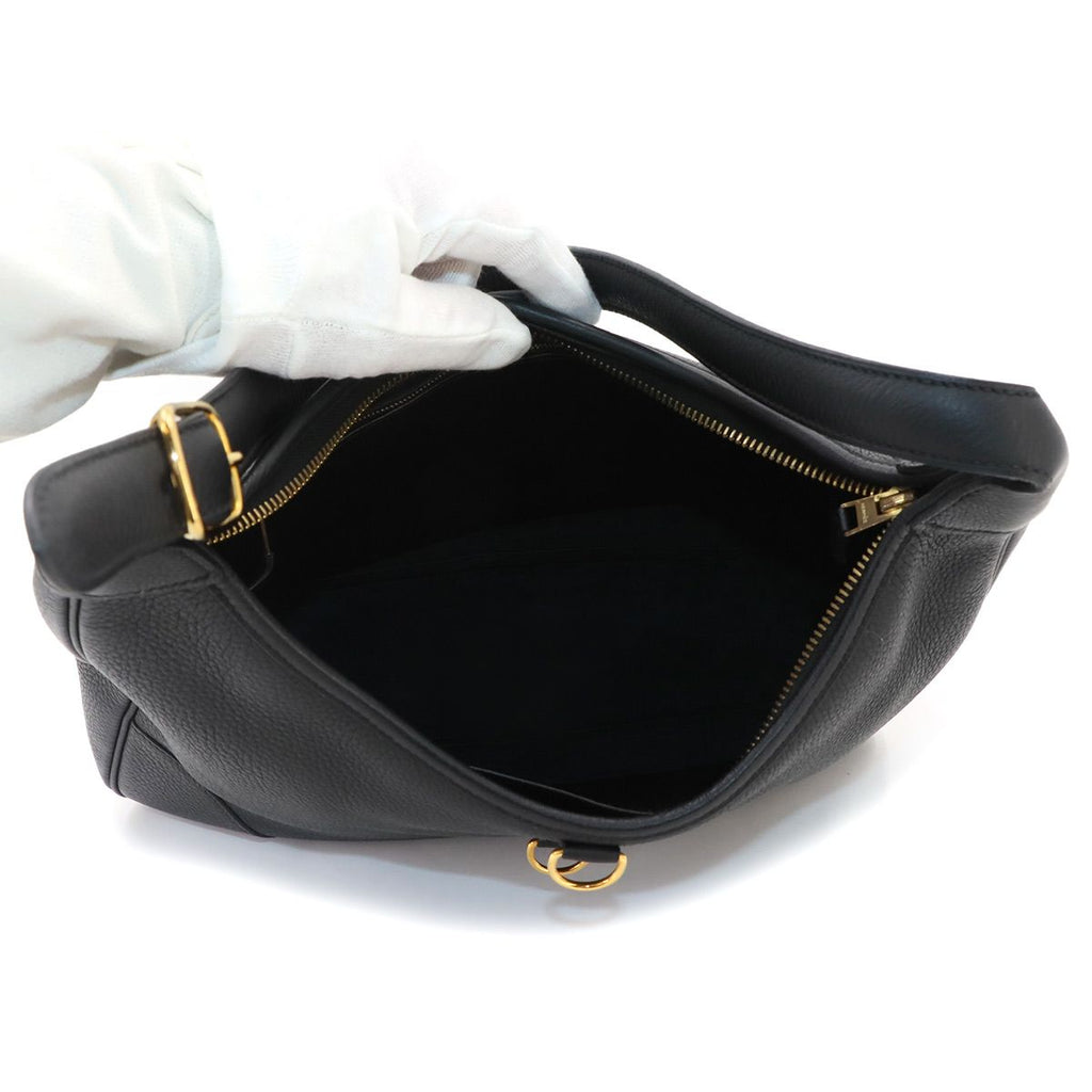 Hermes Trim 31 Shoulder Bag Taurillon Clemence Black Gold — view 6