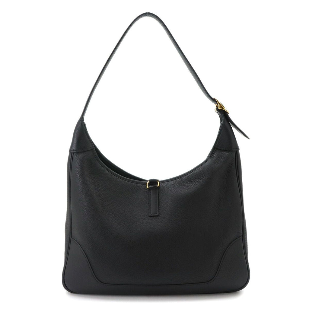 Hermes Trim 31 Shoulder Bag Taurillon Clemence Black Gold — view 2
