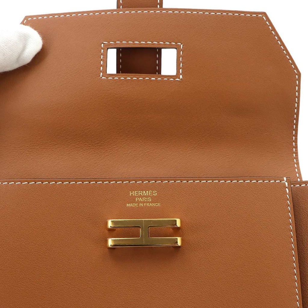 Hermes Elan Pocket 24 Belt Waist Pouch Bag Swift Gold XS — view 7