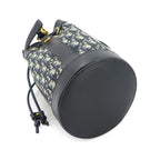 Dior Oblique Backpack Canvas Leather Navy — view 4