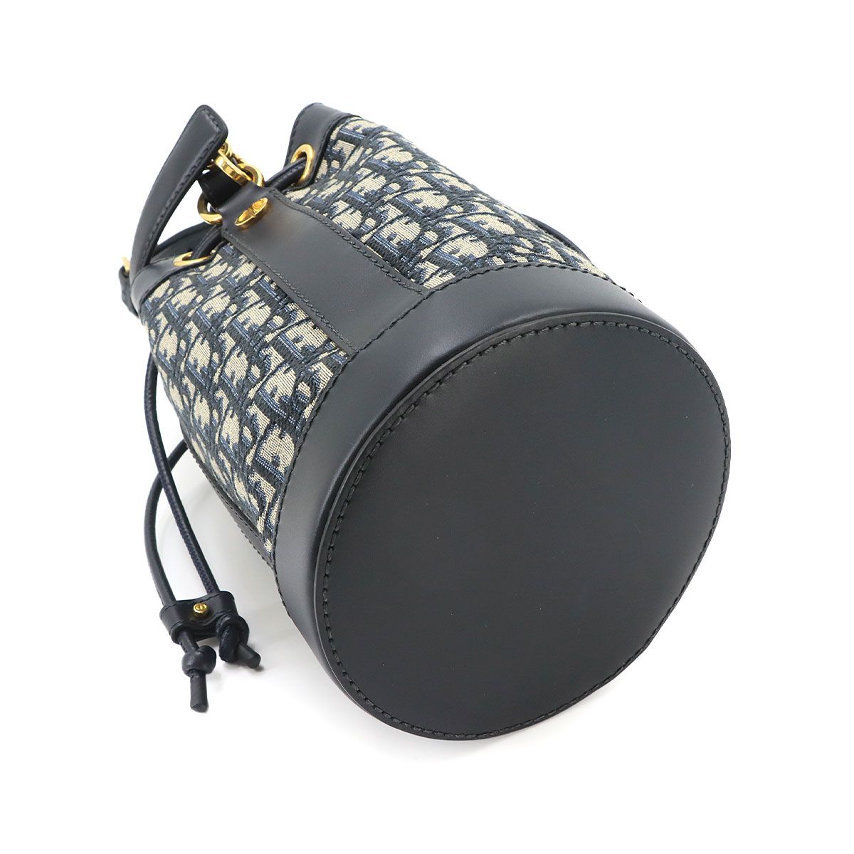 Dior Oblique Backpack Canvas Leather Navy — view 4