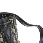 Dior Oblique Backpack Canvas Leather Navy — view 8