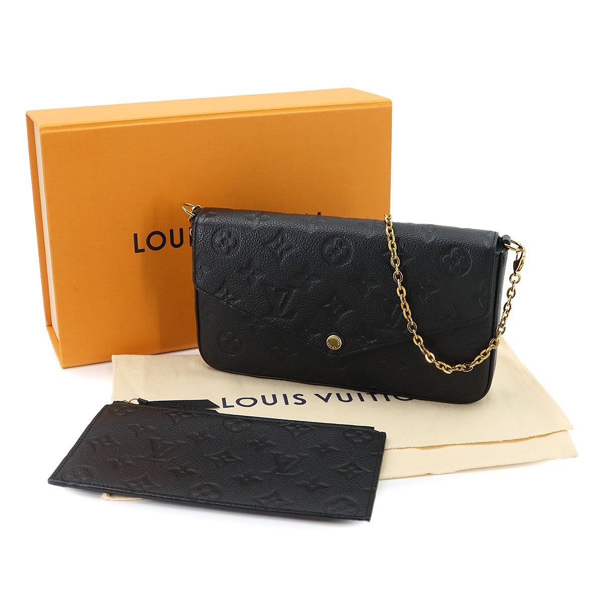 Louis Vuitton Monogram Empreinte Pochette Felicie Chain Wallet Leather Shoulder Bag — view 2
