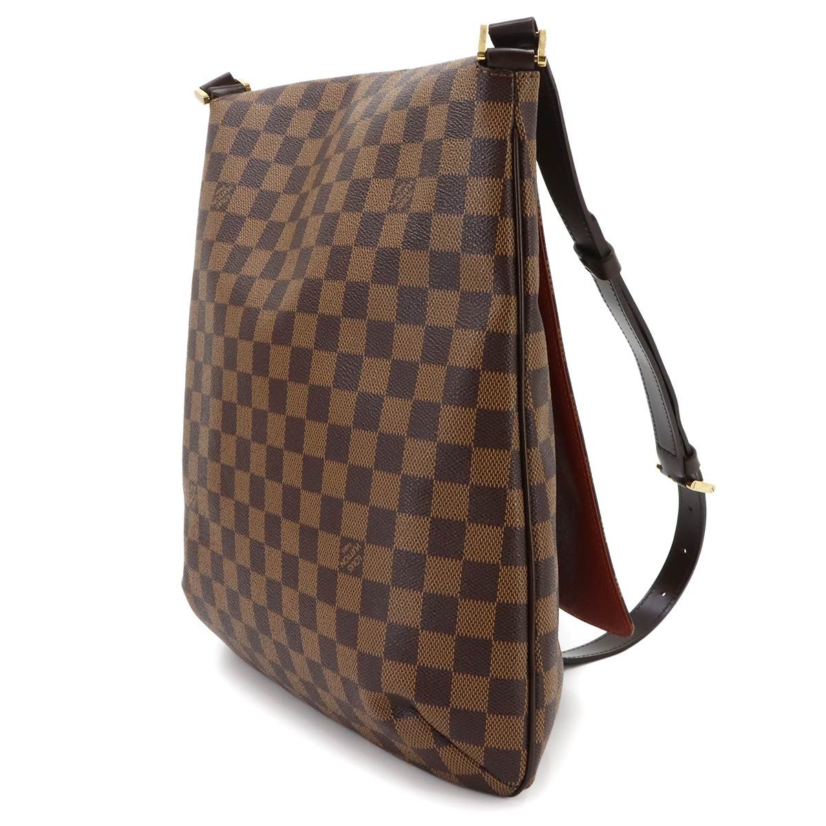 Louis Vuitton Damier Musette Shoulder Bag Ebene Brown Gold — view 3