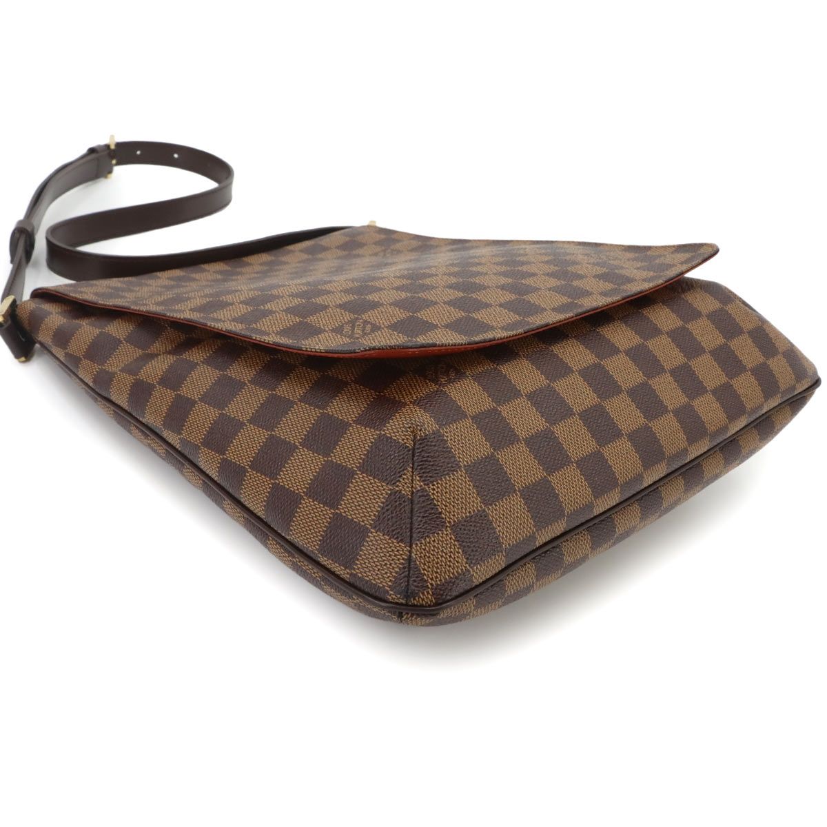 Louis Vuitton Damier Musette Shoulder Bag Ebene Brown Gold — view 4