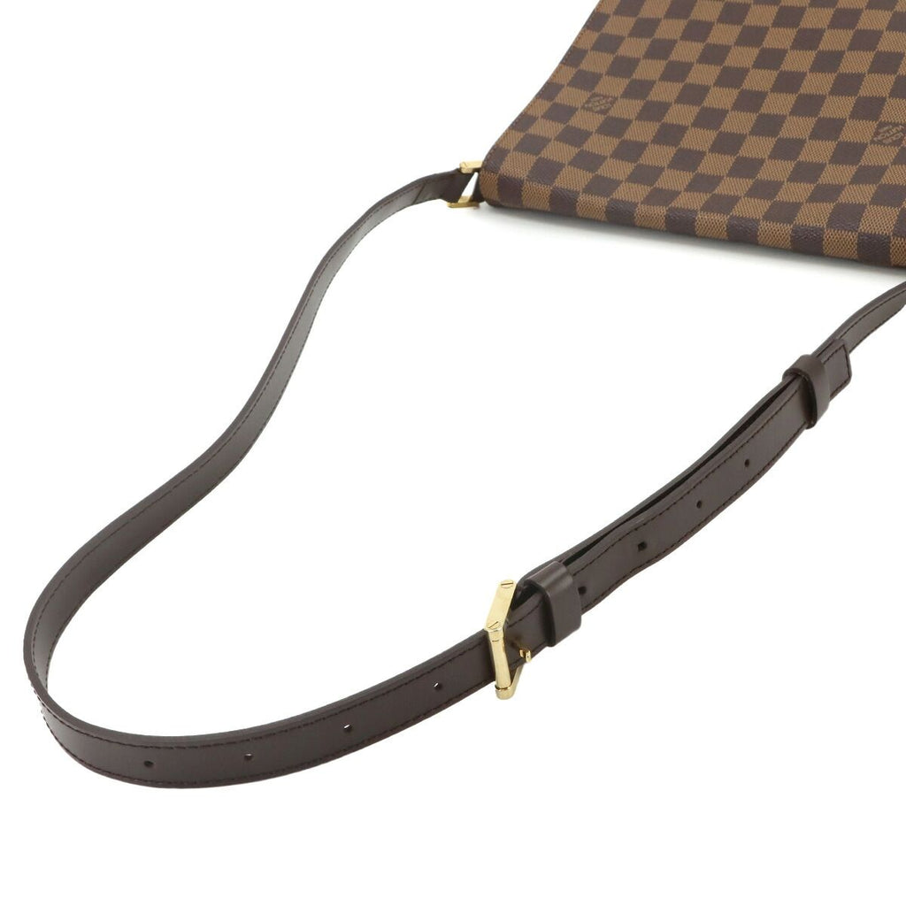 Louis Vuitton Damier Musette Shoulder Bag Ebene Brown Gold — view 5