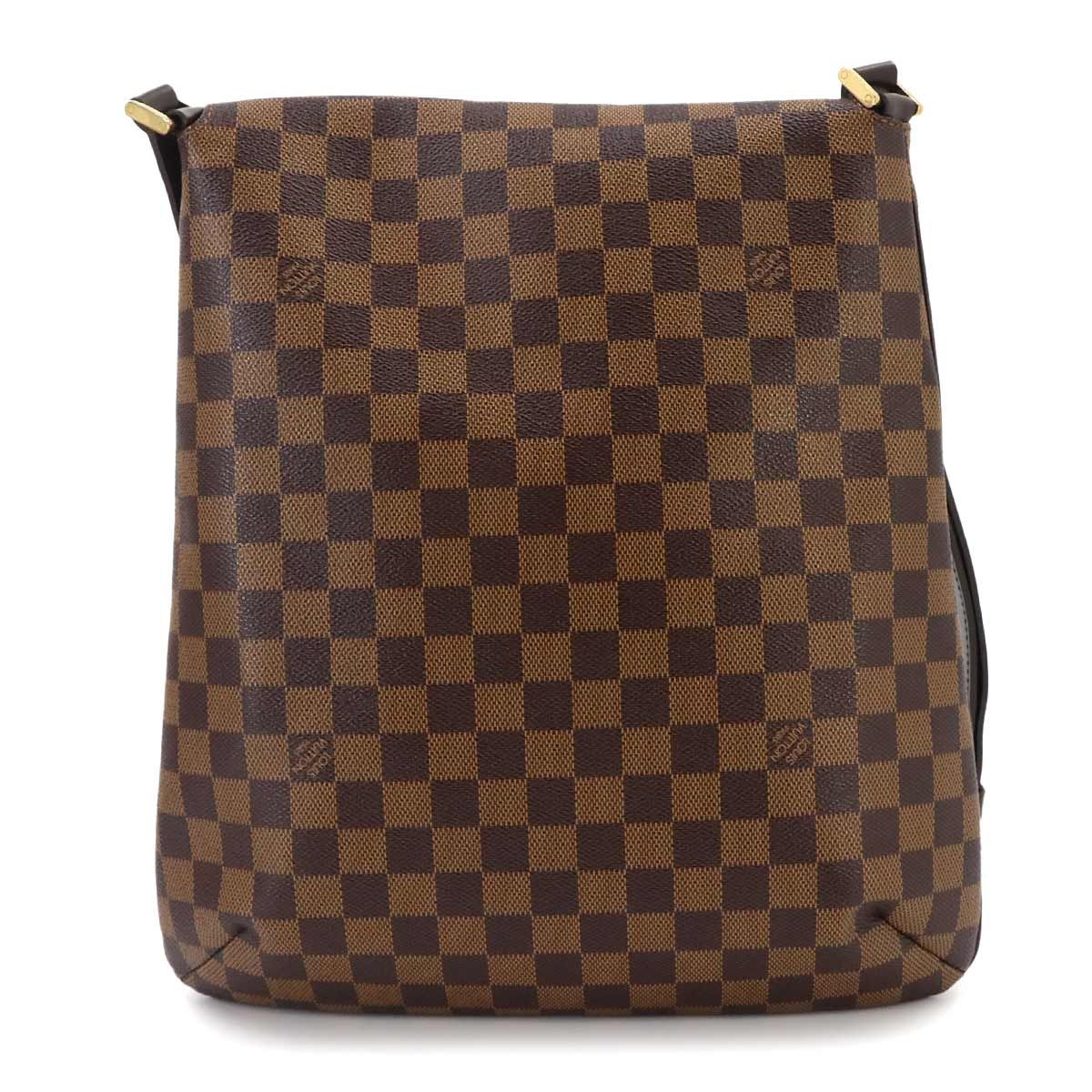 Louis Vuitton Damier Musette Shoulder Bag Ebene Brown Gold — view 2
