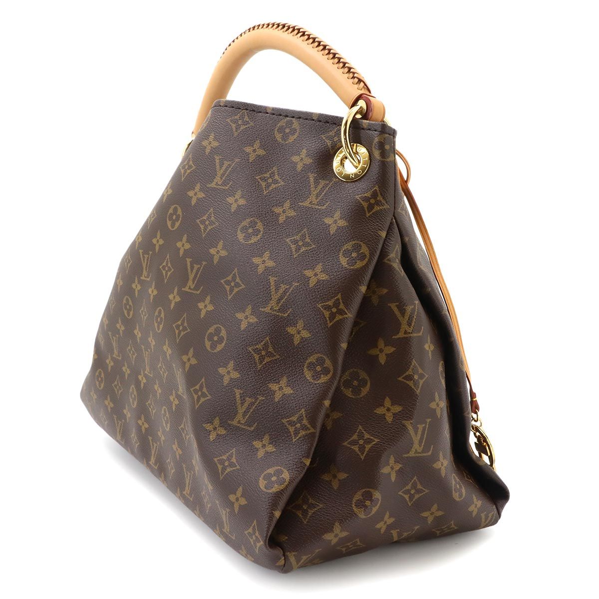 Louis Vuitton Monogram Artsy MM Shoulder Bag Brown Gold — view 3