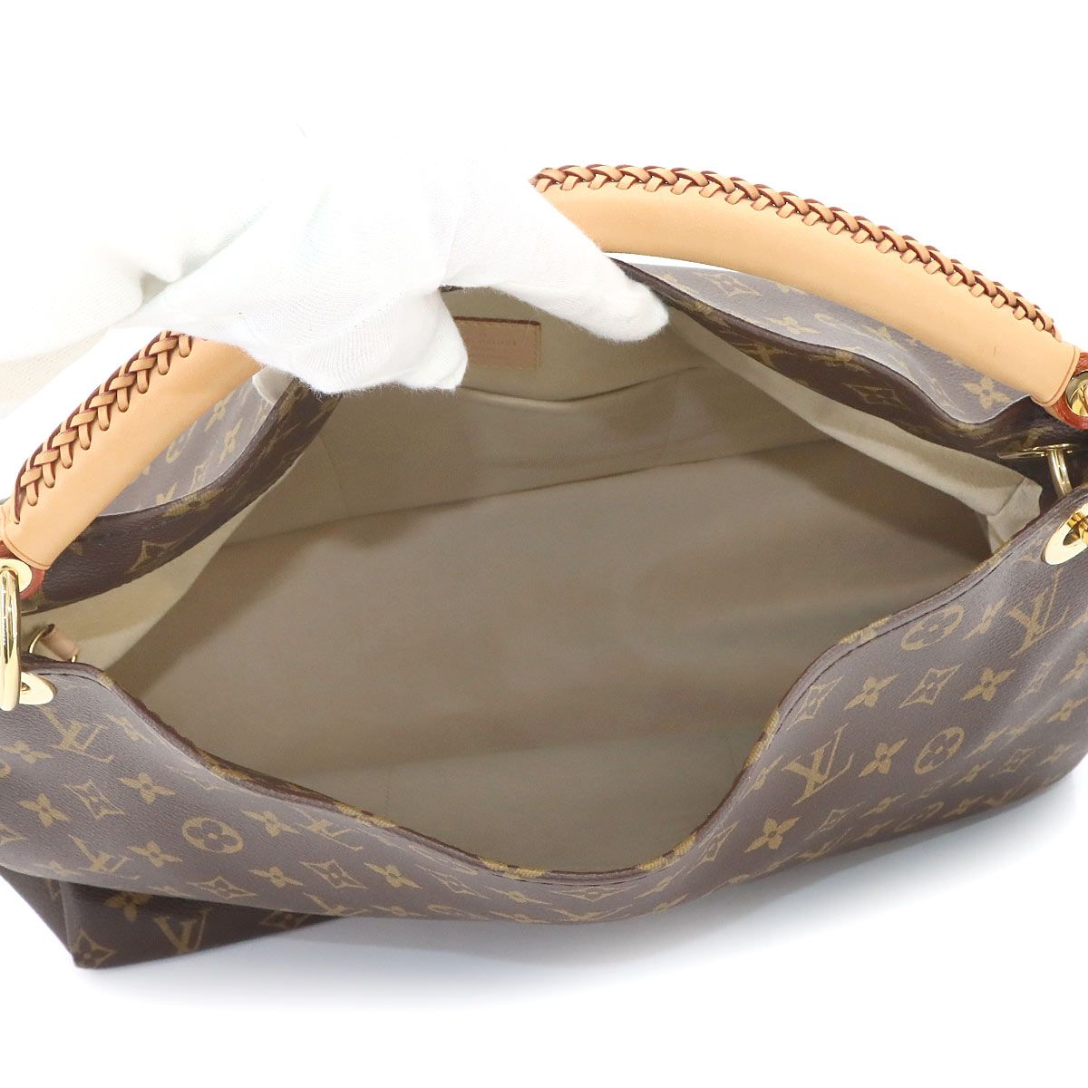 Louis Vuitton Monogram Artsy MM Shoulder Bag Brown Gold — view 6