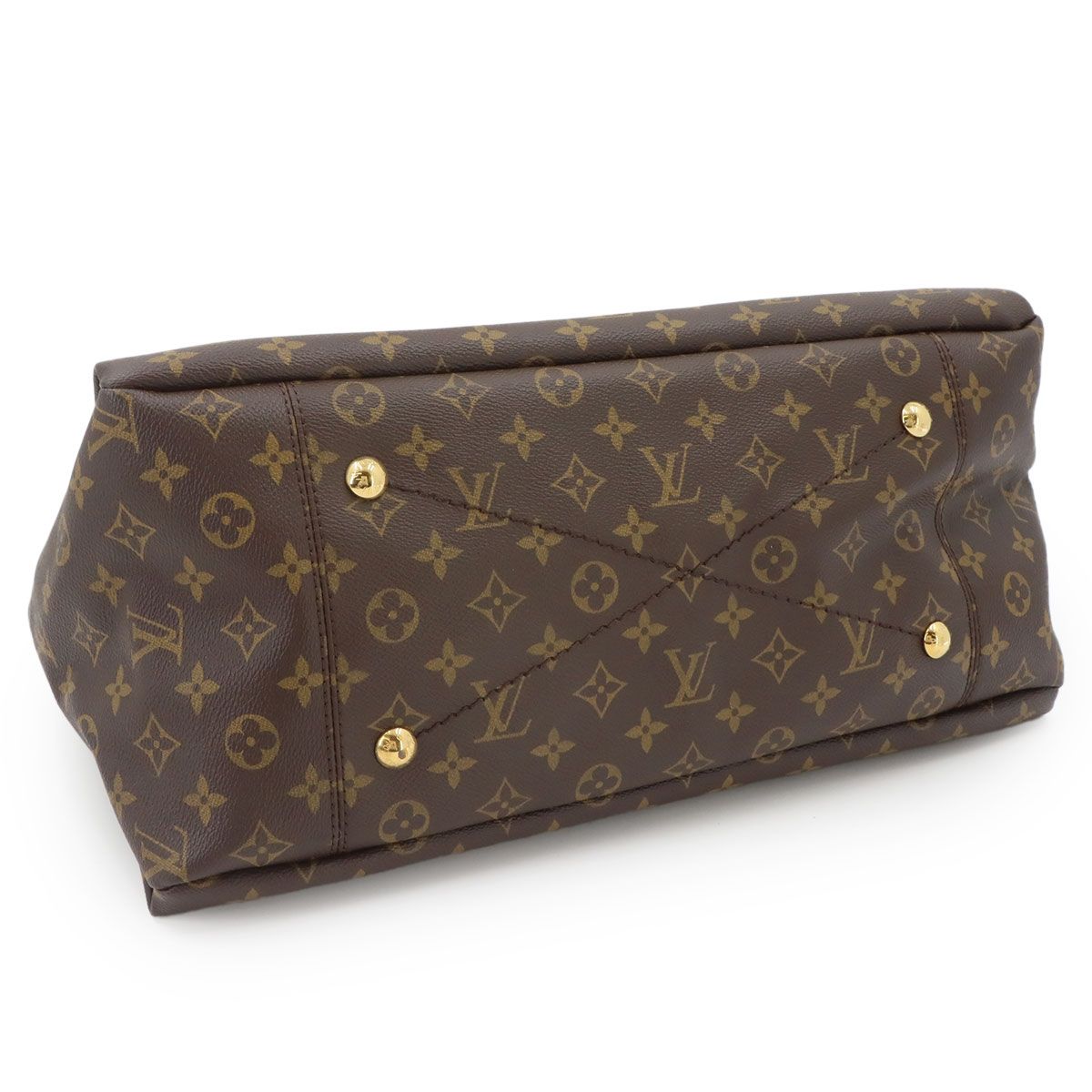 Louis Vuitton Monogram Artsy MM Shoulder Bag Brown Gold — view 4