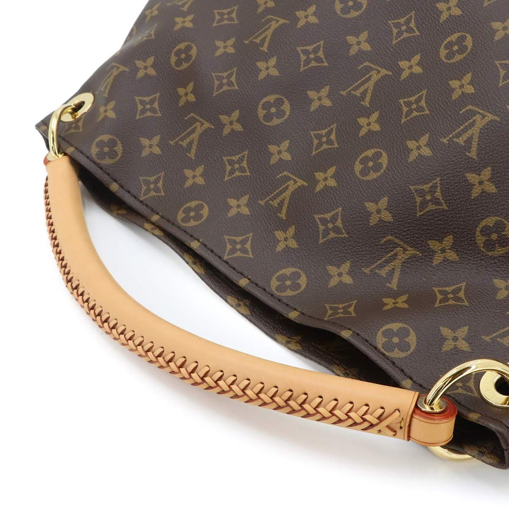 Louis Vuitton Monogram Artsy MM Shoulder Bag Brown Gold — view 5
