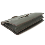 Hermes Sac a Depeche 41 Briefcase Business Togo Vert Grease Etoupe — view 4