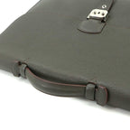 Hermes Sac a Depeche 41 Briefcase Business Togo Vert Grease Etoupe — view 5