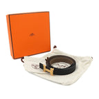 Hermes Mini Constance Reversible Belt Swift Epsom Black Etoupe — view 2