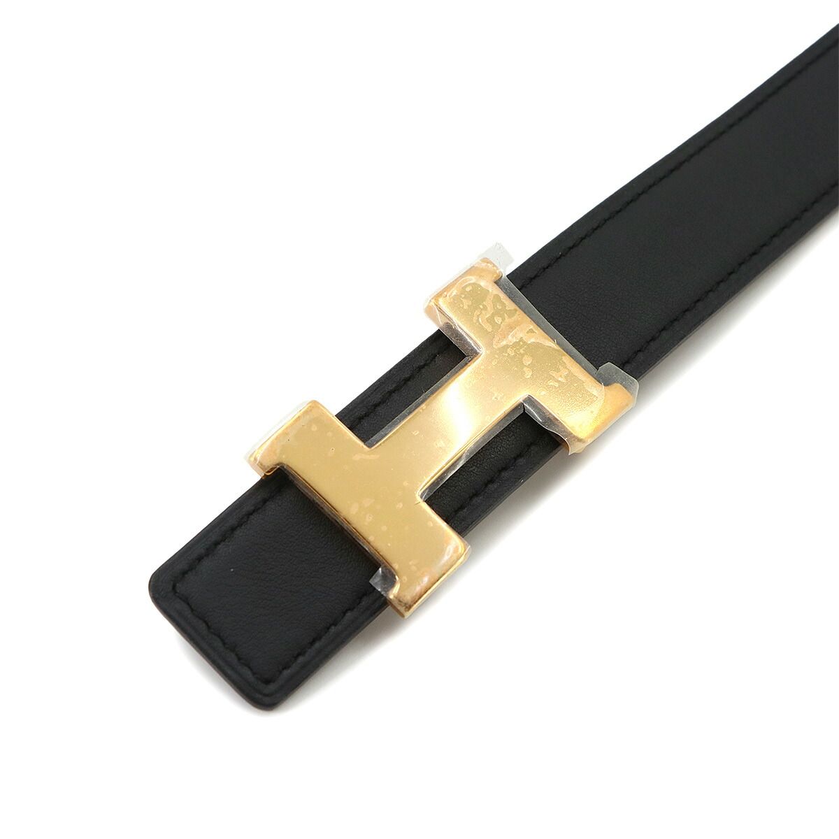 Hermes Mini Constance Reversible Belt Swift Epsom Black Etoupe — view 6