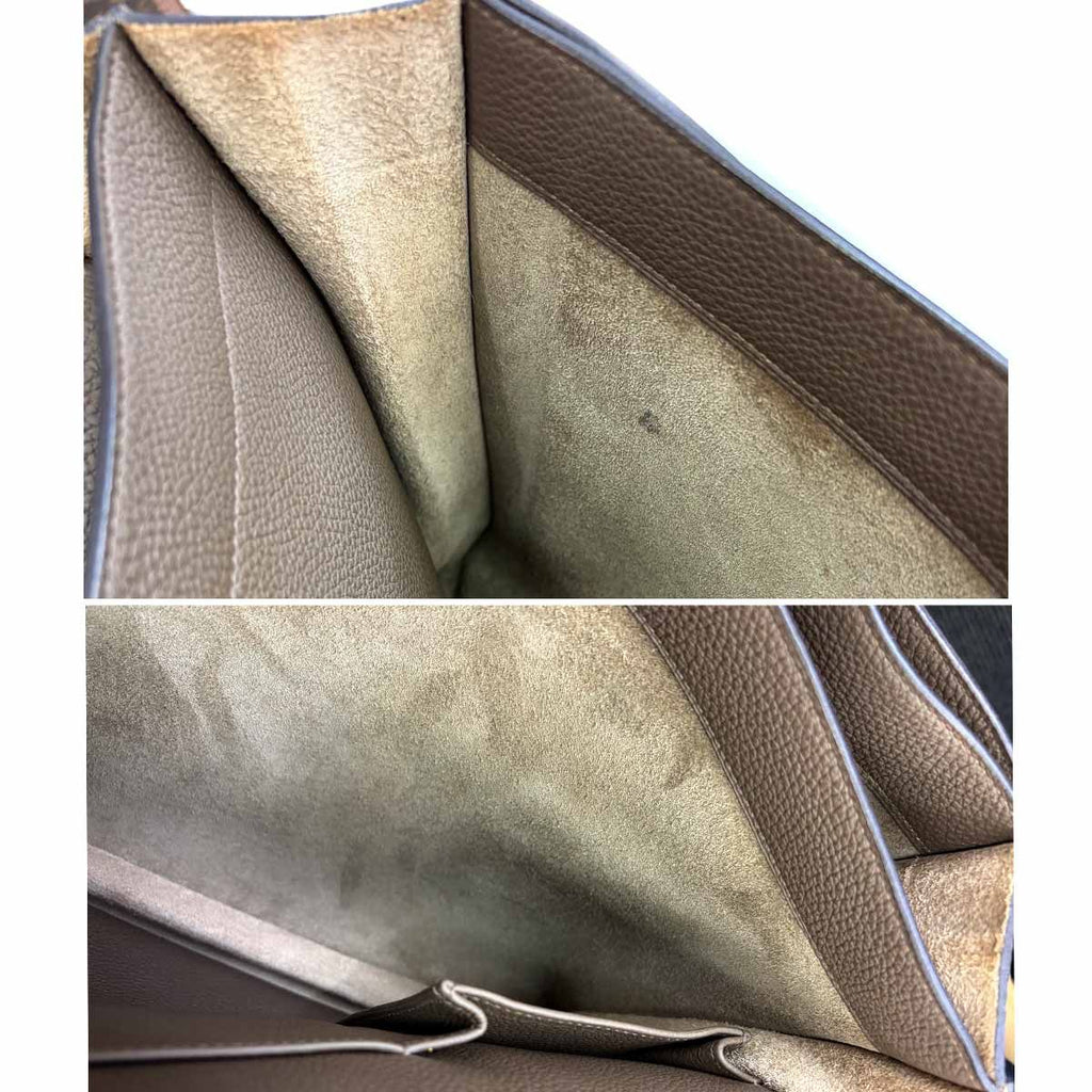 Hermes Sac a Depeche 38 Briefcase Business Togo Taupe — view 8
