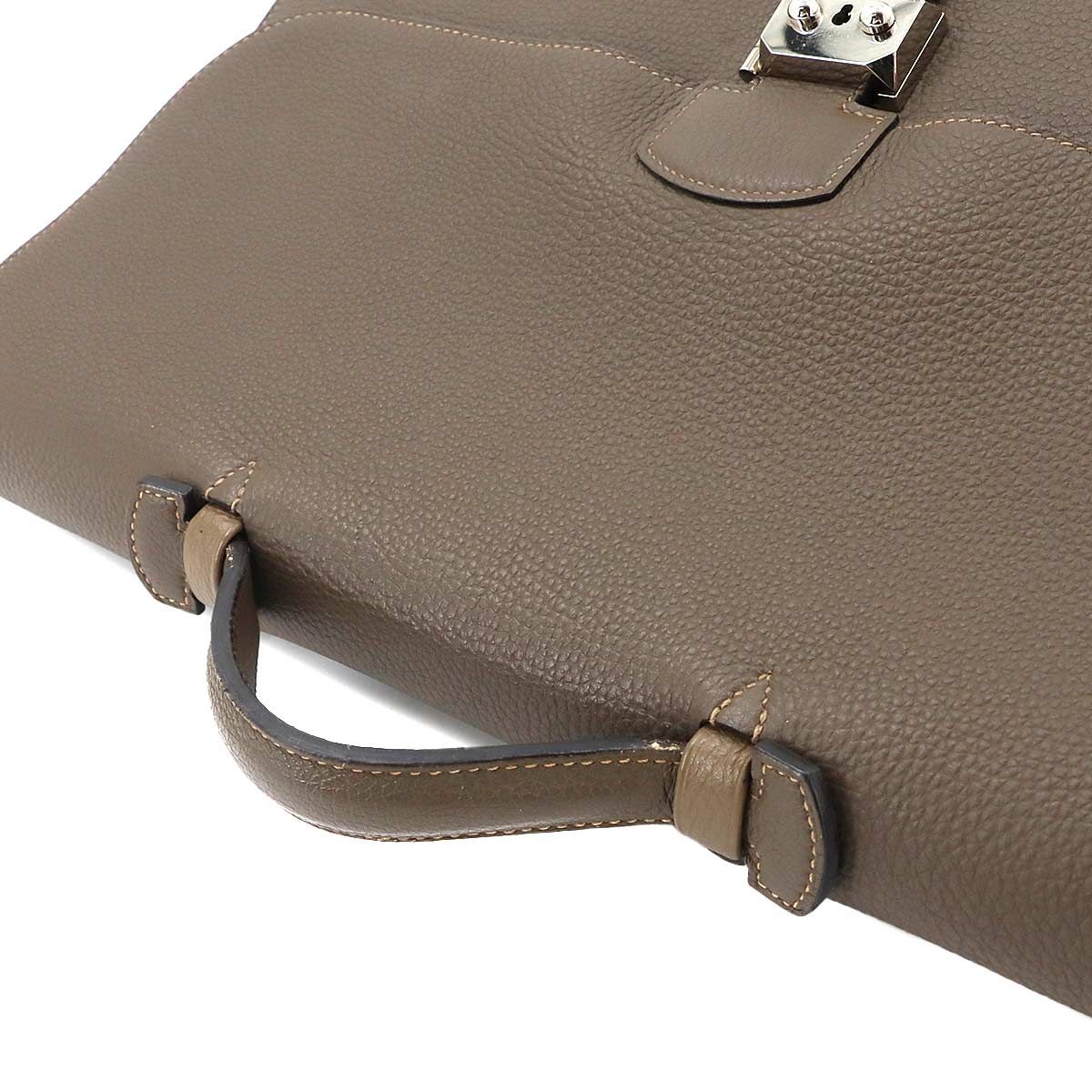Hermes Sac a Depeche 38 Briefcase Business Togo Taupe — view 5
