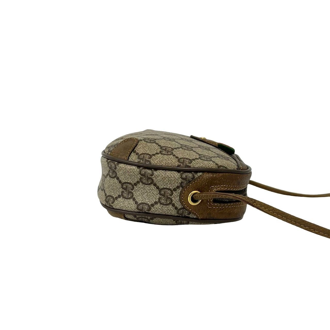 Gucci Vintage Sherry Line GG Logo Leather Shoulder Bag Pochette Brown — view 6