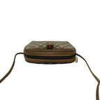 Gucci Vintage Sherry Line GG Logo Leather Shoulder Bag Pochette Brown — view 4