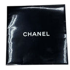 Chanel French Festival Limited Chiffon Scarf CC Logo Camellia Silk Blue Gray — view 8