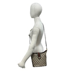 Gucci Vintage Sherry Line GG Logo Leather Shoulder Bag Pochette Brown — view 2