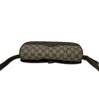 Gucci Vintage GG Pattern Logo Leather Shoulder Bag Pochette Crossbody Brown — view 4