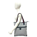 Gucci Vintage Sherry Line Micro GG Logo Leather Tote Shoulder Bag Navy — view 2