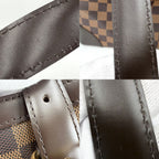 Louis Vuitton Tote Hampstead MM Handbag Shoulder Damier Canvas Brown Gold Vintage — view 7