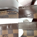 Louis Vuitton Tote Hampstead MM Handbag Shoulder Damier Canvas Brown Gold Vintage — view 6