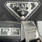 Prada 2-Way Quilted Handbag Shoulder Bag Crossbody Triangle Logo Nylon Leather — view 5