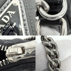 Prada 2-Way Quilted Handbag Shoulder Bag Crossbody Triangle Logo Nylon Leather — view 7