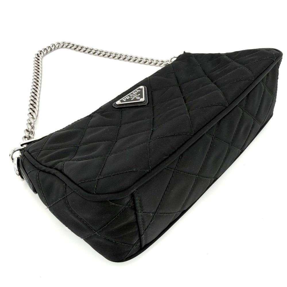 Prada 2-Way Quilted Handbag Shoulder Bag Crossbody Triangle Logo Nylon Leather — view 3