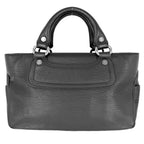 Celine Handbag Macadam Boogie Tote Leather Black Silver Vintage