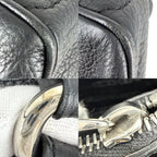 Celine Handbag Macadam Boogie Tote Leather Black Silver Vintage — view 7
