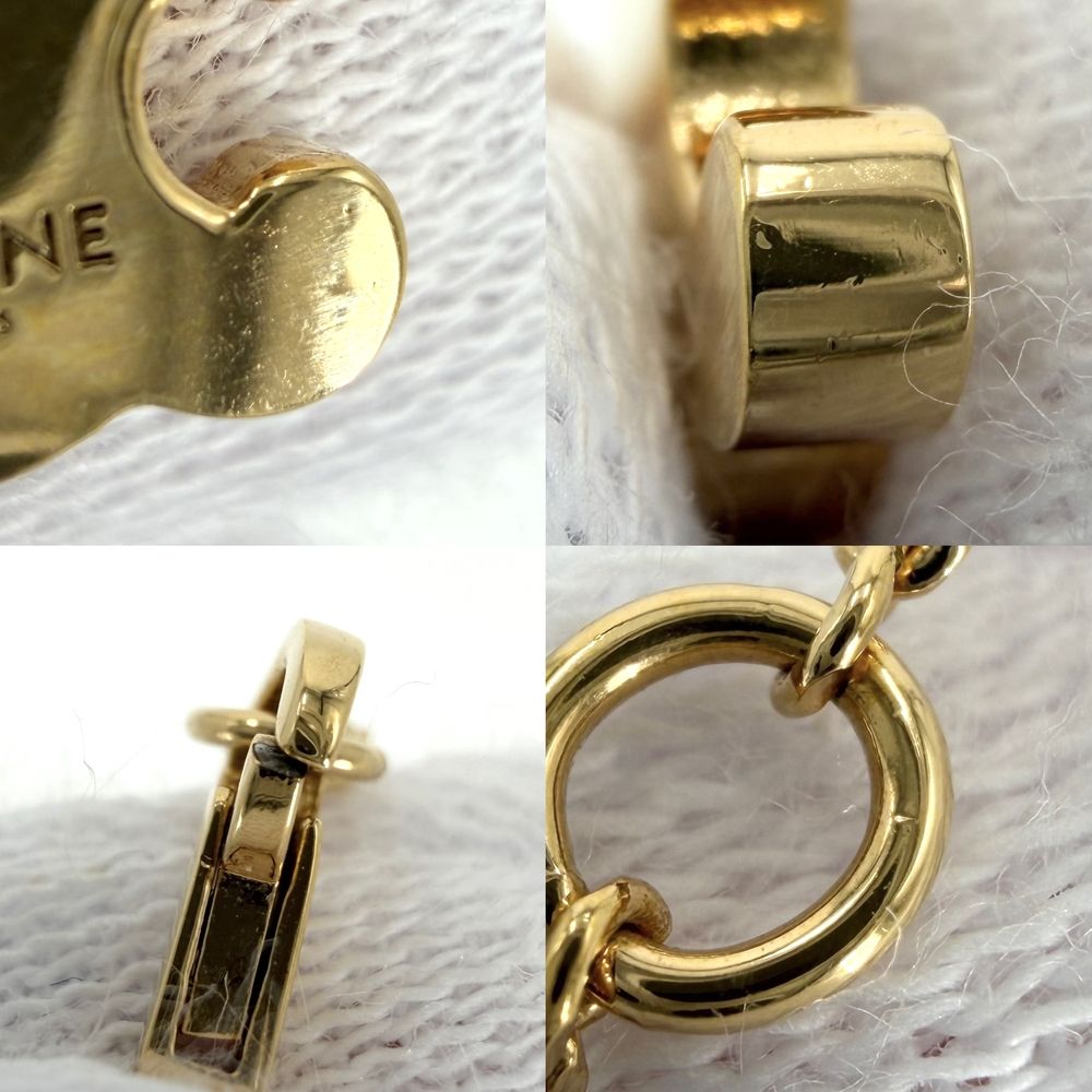 Celine Necklace Triomphe Accessory Star Rhinestone Gold Vintage — view 6