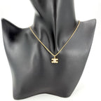 Celine Necklace Triomphe Accessory Star Rhinestone Gold Vintage — view 3